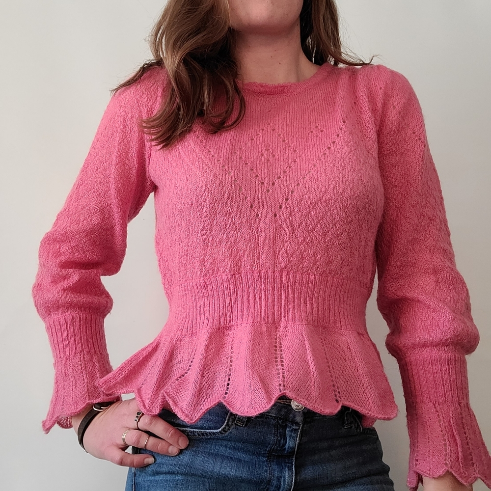 Scalloped Knit Sweater